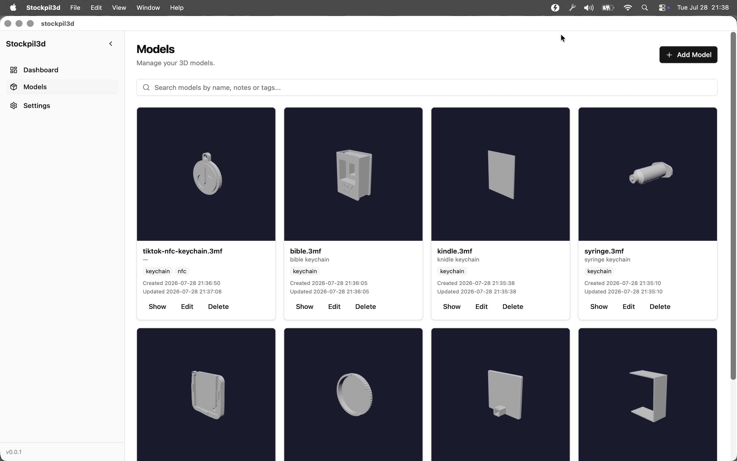 Stockpil3d fullscreen screenshot